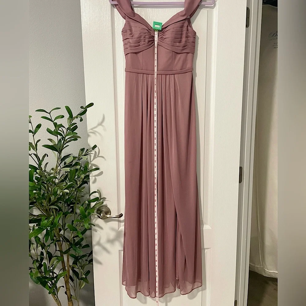 Azazie, Extra Small, Dusty Rose, Almendra Bridesmaid Dress - Picture 8 of 9